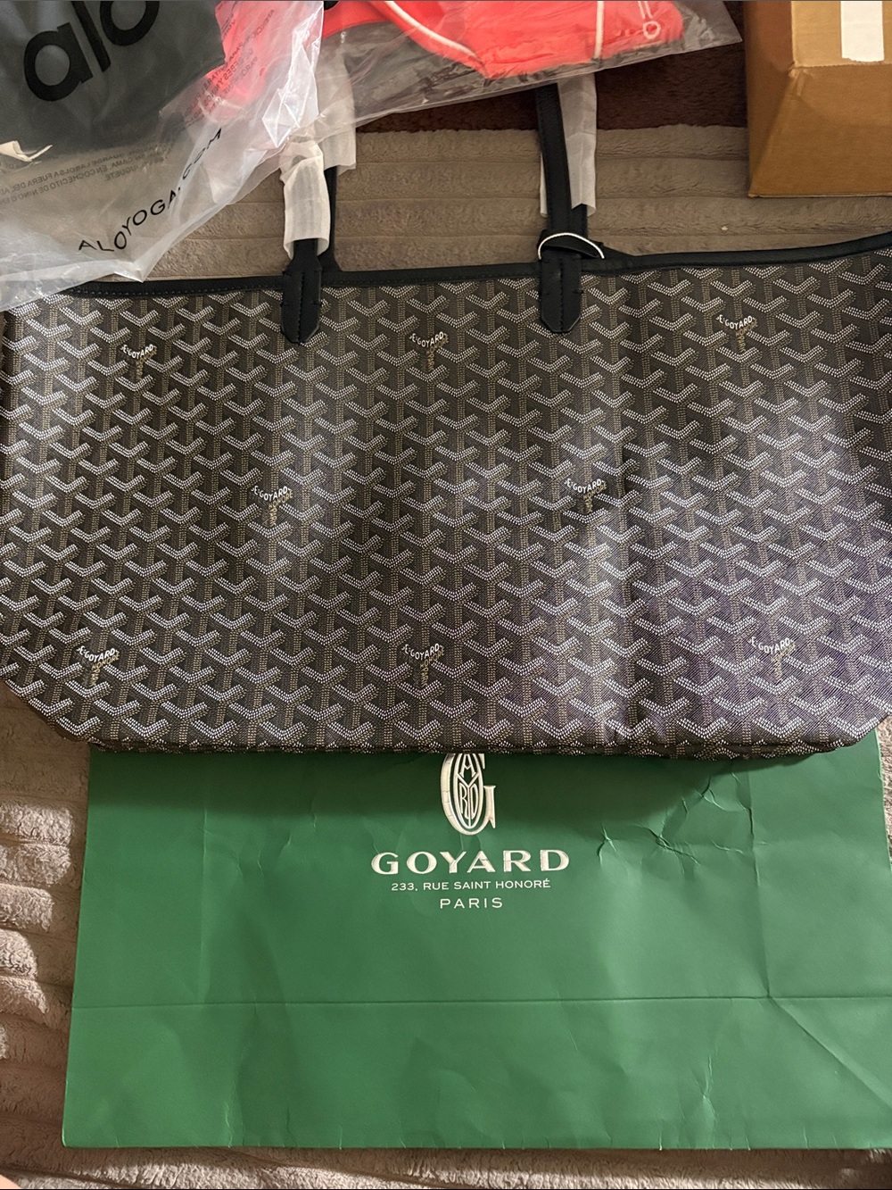Tote in Brown with Black Trim